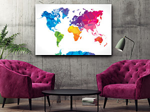 Obraz Color map of the world